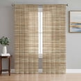 thumbnail image 1 of Retro Yellow Sheer Curtains 108 Inch Length 2 Panels Set Window Treatments, Country Farmhouse Abstract Minimalist Texture Rod Pocket Semi Curtains for Living Room/Bedroom/Kitchen, 104"W x 108"L, 1 of 7