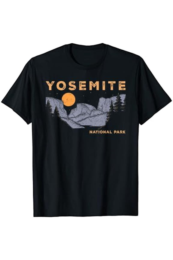 Retro Yosemite Half-Dome Vintage Womens Mens T-Shirt