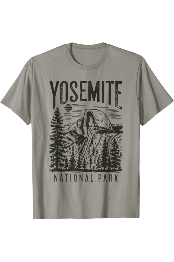 Retro Yosemite Half-Dome Vintage Womens Mens T-Shirt