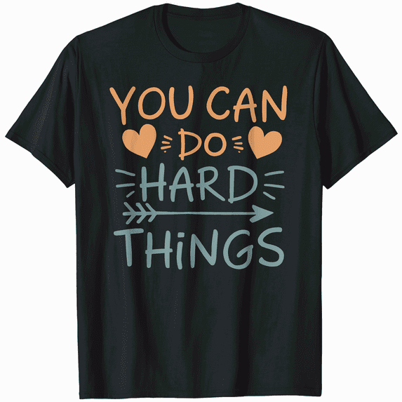 Retro "You Can Do Hard Things" Vintage T-Shirt Men Women Unisex Encouraging Tee