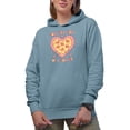 thumbnail image 1 of Retro You Gotta Pizza of My Heart, Valentine's Day Pun Gift, Light Blue Hooded Sweatshirt or Hoodie, XL, 1 of 5