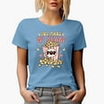 thumbnail image 1 of Retro You Make My Heart Pop with Popcorn & Groovy Text, Valentine's Day Gift, Baby Blue T-Shirt, XL, 1 of 5