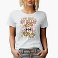 thumbnail image 1 of Retro You Make My Heart Pop with Popcorn & Groovy Text, Valentine's Day Gift, White T-Shirt, Small, 1 of 5
