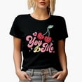 thumbnail image 1 of Retro You & Me with Cherries, Valentine's Day Art Merch Gift, Black T-Shirt, 2XL, 1 of 5