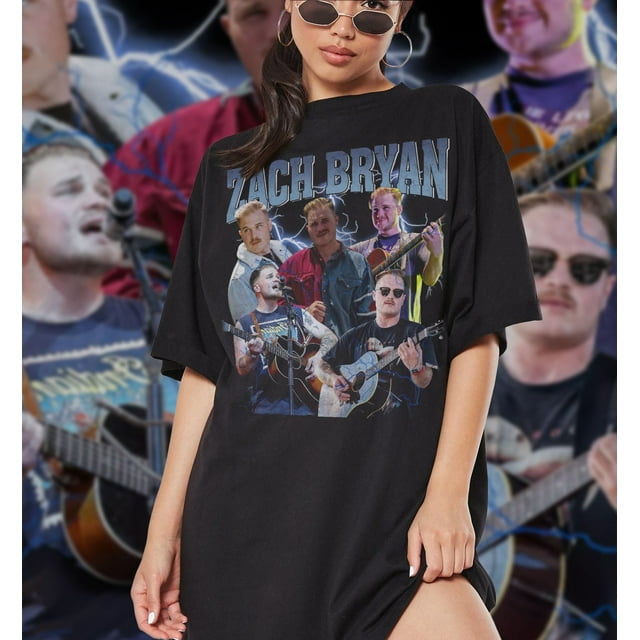 Retro Zach Bryan Singer Music Tour 2024 Shirt, The Quittin Time Tour ...