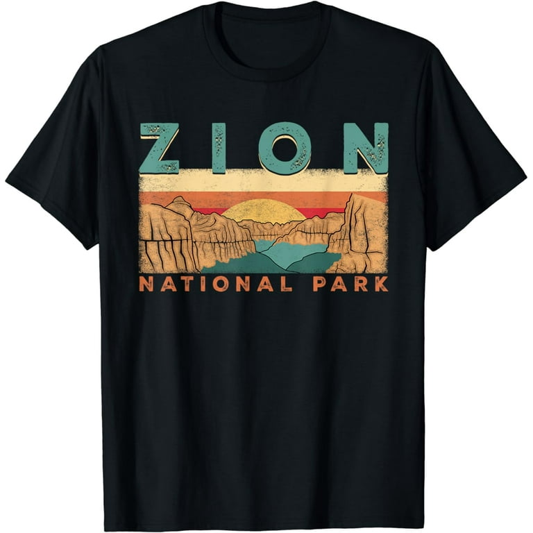 Mt Zion National Park Utah Retro T Shirt Mt Zion National Park Utah Retro T Shirt