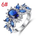 thumbnail image 1 of Retro Zircon Ring For Women With Green Blue Inlay Jewelry, 1 of 4