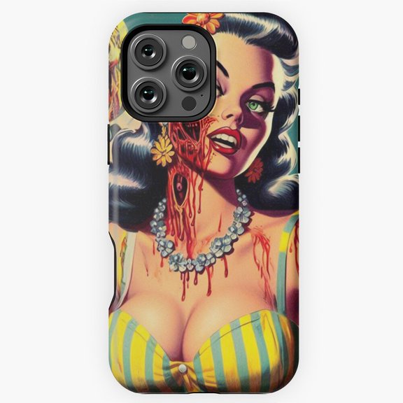 Retro Zombie Pin Up Phone Case for iPhone 16 15 14 13 12 11 Pro Max M5905647
