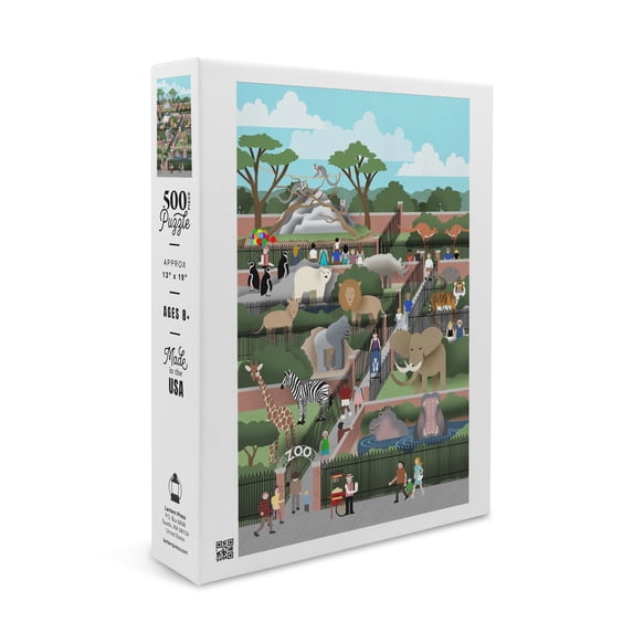 Retro Zoo (19x27 inches, Premium 500 Piece Jigsaw Puzzle for Adults and Family, Made in USA)