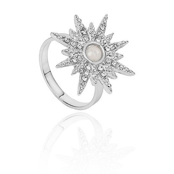 Womens Star Ring Alloy Diamond Ring European American Fashion Jewelry Gift for Her Silver and Gold Rings