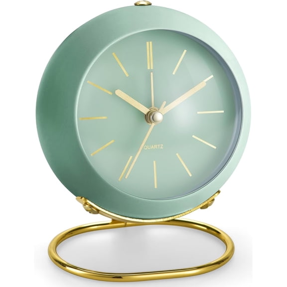 Retro analog alarm clock with silent night light, quiet, easy to use, loud alarm clock, perfect gift for mom on Mother's Day