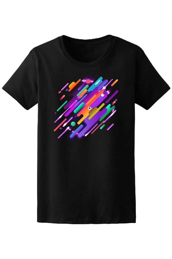 Retro and Abstract Colorful Lines Tee Women's -Image by Shutterstock