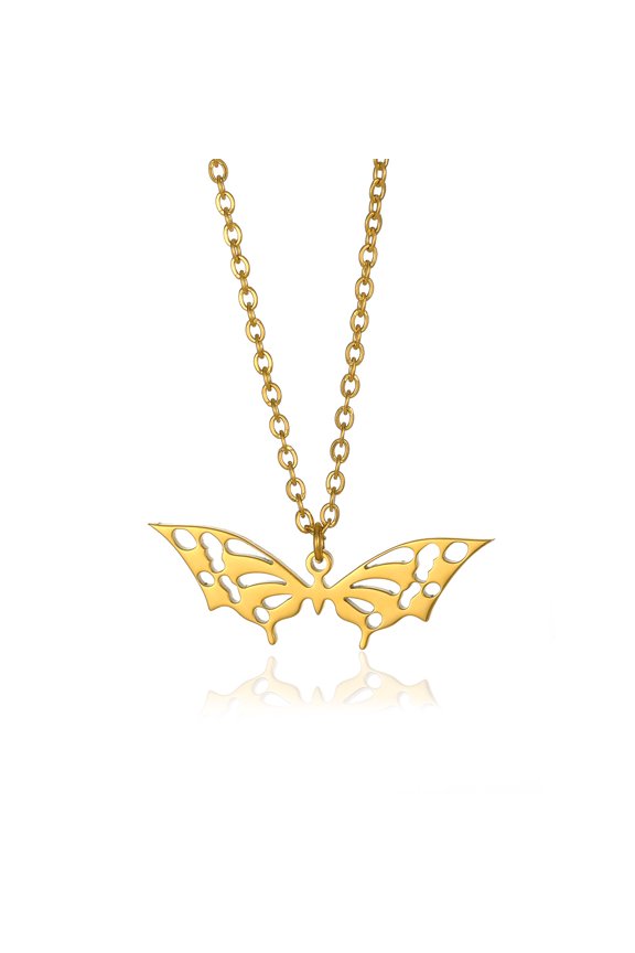 Retro butterfly necklace ins hip hop sweet cool trend useless match
