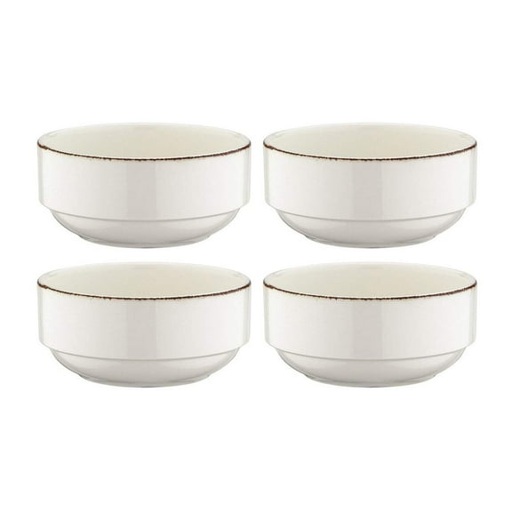Retro dia.5.5" h:2.5" 17 oz. Round Decorated Vitrified Bowl (Set of 4)