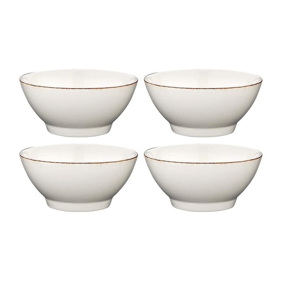 Retro dia.5.5" h:2.75" 15 oz. Round Decorated Porcelain Bowl (Set of 4)