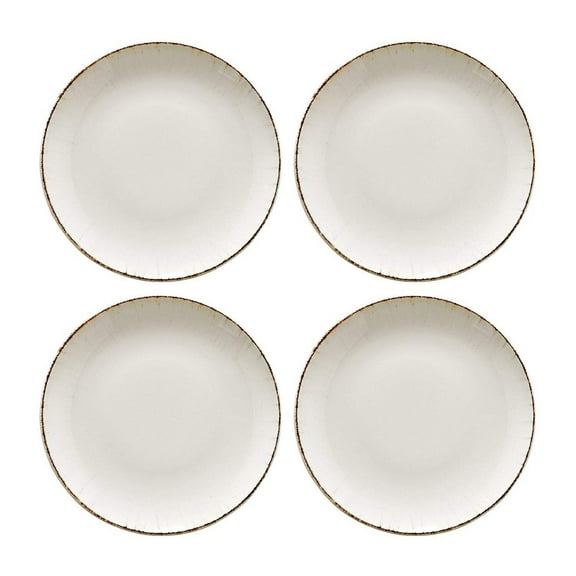 Retro dia.6.75" Round Decorated Porcelain Plate (Set of 4)
