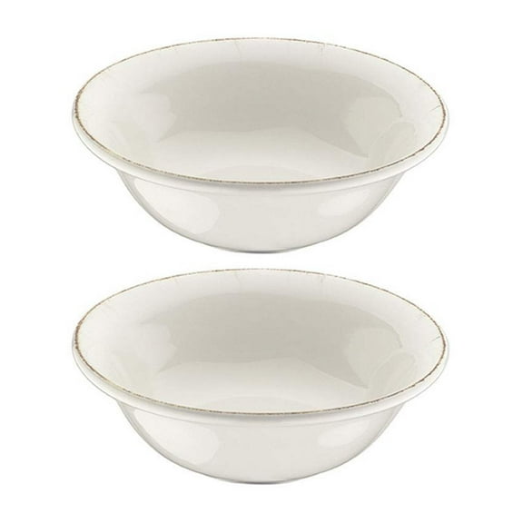 Retro dia.8" h:2.5" 30 oz. Round Decorated Porcelain Bowl (Set of 2)
