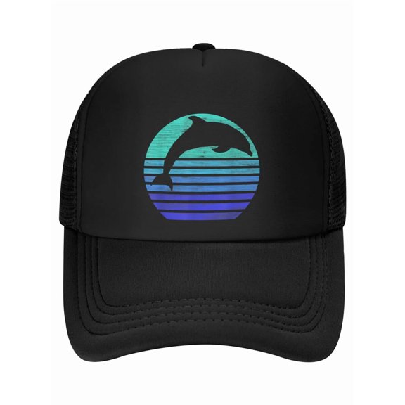 Retro dolphin silhouette Baseball Cap