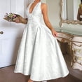 thumbnail image 1 of Retro embossed floral V-neck sleeveless maxi dress, 1 of 5