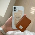 thumbnail image 1 of Retro envelope wallet for MagSafe wireless charge clear phone case for iPhone 15 14 13 12 11 pro Max card holder back cover gift, 1 of 1