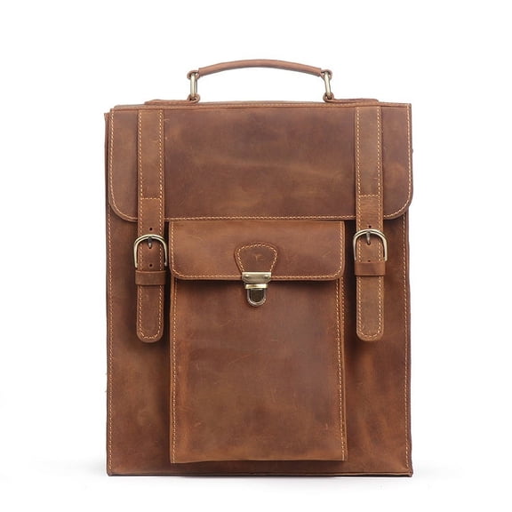 Retro fashion computer backpack,Brownish yellow