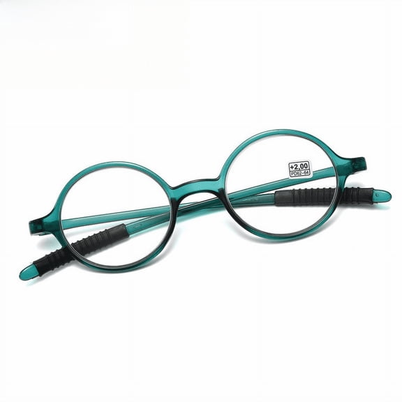 Retro full frame round white reading glasses small fresh literary style Prince mirror-Light red box-+350 degrees