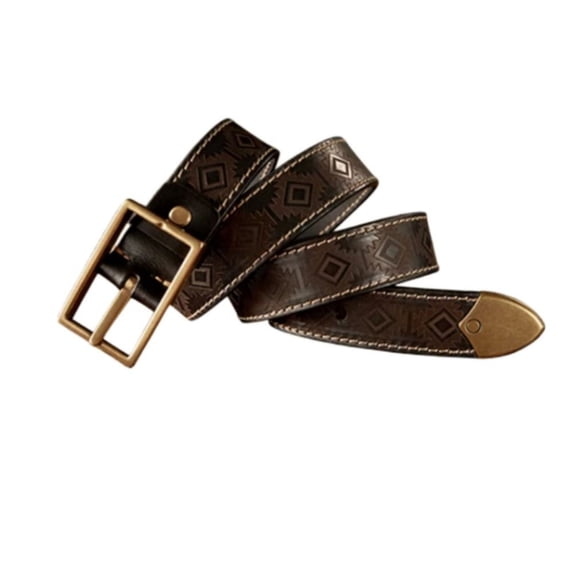 Retro, handmade copper buckle, thickened first layer cowhide, pin buckle belt, tooling jeans, genuine leather belt, men's belt.