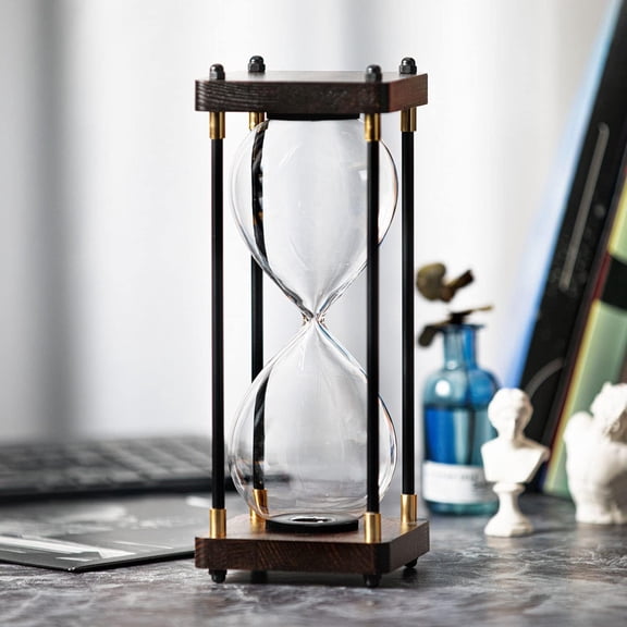 Retro hourglass decorative piece - 30/60 minute time hourglass timer. Ideal Christmas gift for creative jewelry. Hourglass as a decorative item.