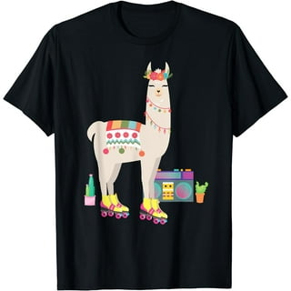 Retro Llama Roller Skate Derby 70s 80s T Shirt Gift Girl Retro Llama Roller Skate Derby 70s 80s T Shirt Gift Girl