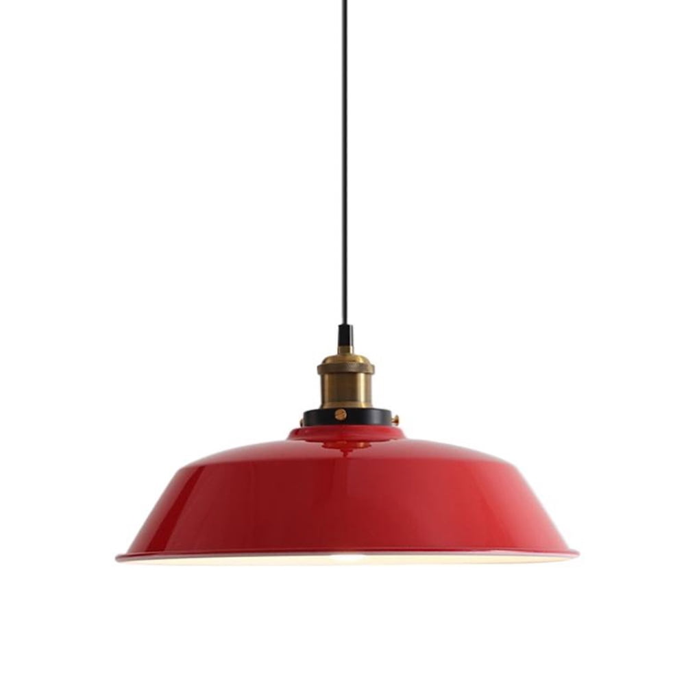 Retro metal iron pendant light fixture, vintage industrial ceiling pendant lighting, simple rustic chandelier, farmhouse hanging lamp for over kitchen island dining table bar counter entryway