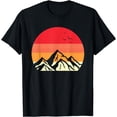 thumbnail image 1 of Retro mountain sunset vintage landscape T-Shirt, 1 of 4