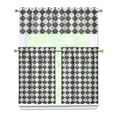 thumbnail image 1 of Retro plaid Kitchen Curtains Set Tier and Valance Buffalo Plaid Pattern Vintage Checkered Design Abstract Colorful Checkered Rustic Farmhouse Plaid Print Classic Red and Black Buffalo Plaid Striped an, 1 of 6