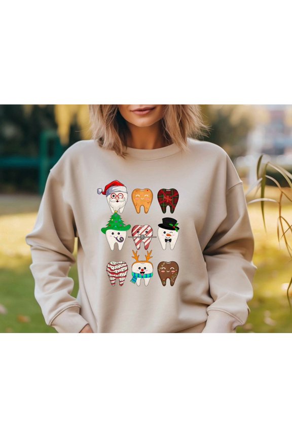 Retro season Teeth Sweatshirt: Dentist Sweater All Size S-5Xl