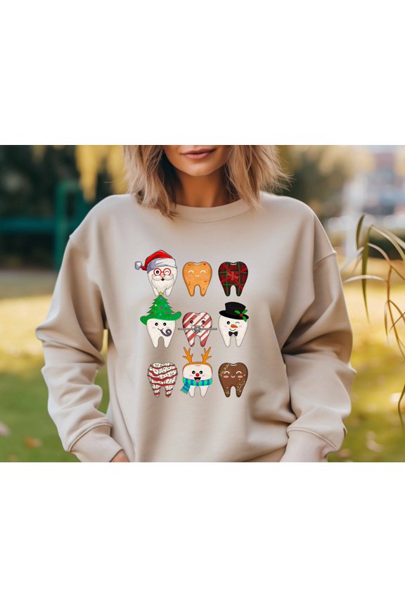 Retro season Teeth Sweatshirt: Dentist Sweater All Size S-5Xl