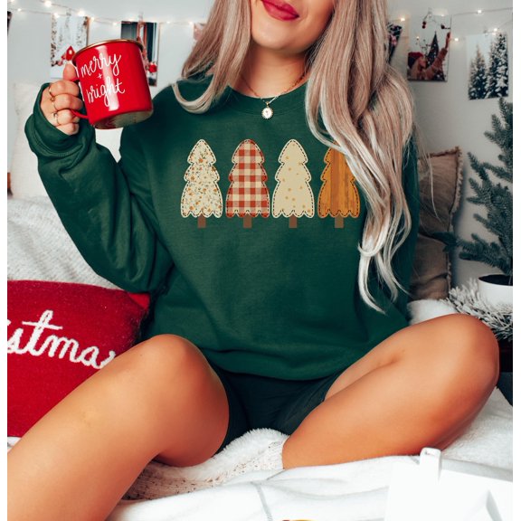 Retro season Tree Sweatshirt: Women's season Crewneck All Size S-5Xl