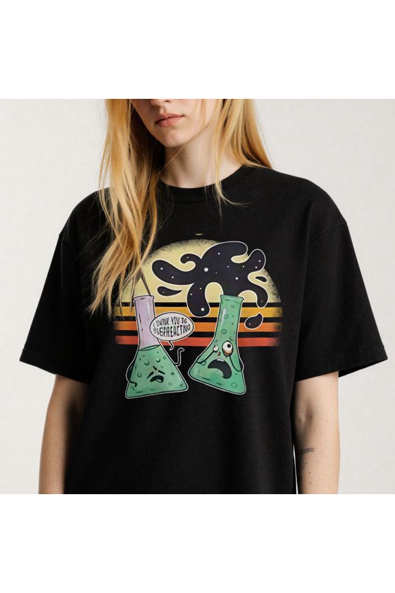 Retro style Lab Flask Graphic for Science Lovers Funny Chemistry themed Casual Tee print T Shirt