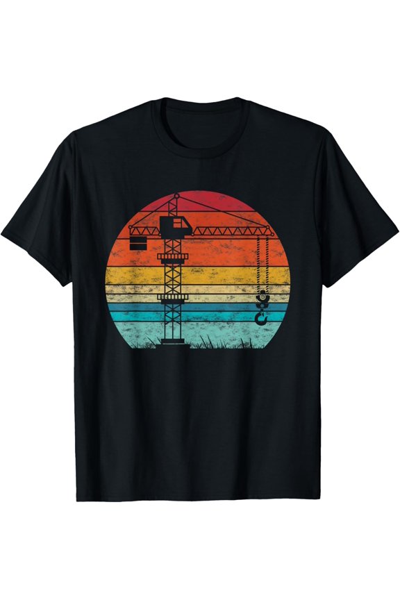 Retro style USA Crane Operator T-Shirt
