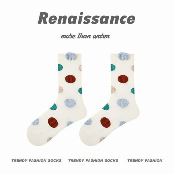 Retro three-dimensional relief socks thin women's mid length tube socks