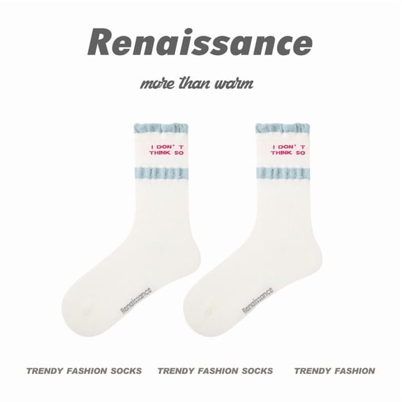 Retro three-dimensional relief socks thin women's mid length tube socks