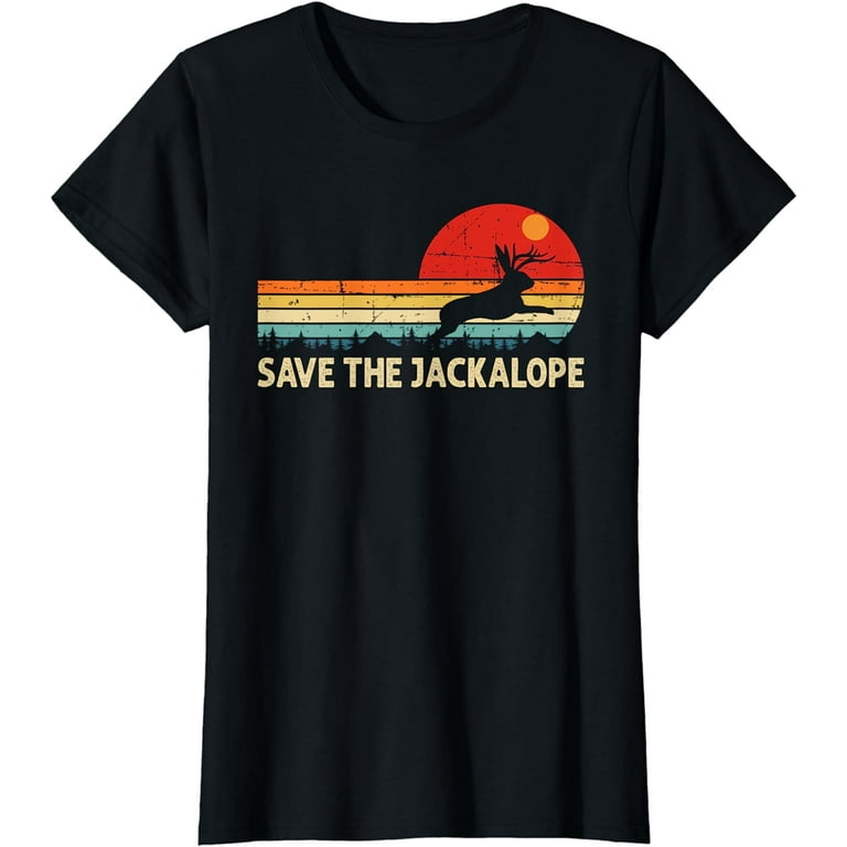 Retro Vintage Save The Jackalope Tshirt For Camping-Lovers, T-Shirt Retro Vintage Save The Jackalope Tshirt For Camping-Lovers, T-Shirt
