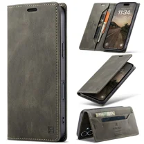 Retro wallet phone protective case, card holder bracket, built-in magnetic flip leather protective case, suitable for Samsung A51 4G phone case