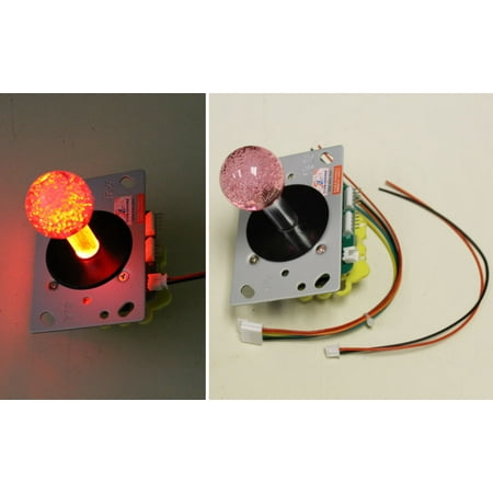 RetroArcade.us ra-joystick-js4-red Illuminated led Arcade Joystick switchable from 8-Way to 4-Way (red)