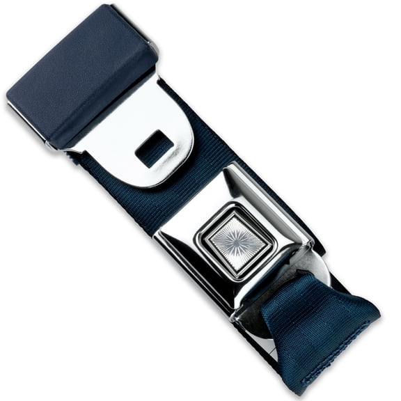 RetroBelt Dark Blue Push Button Lap Belt 75" 2-Point Safety Seat Belt Classic