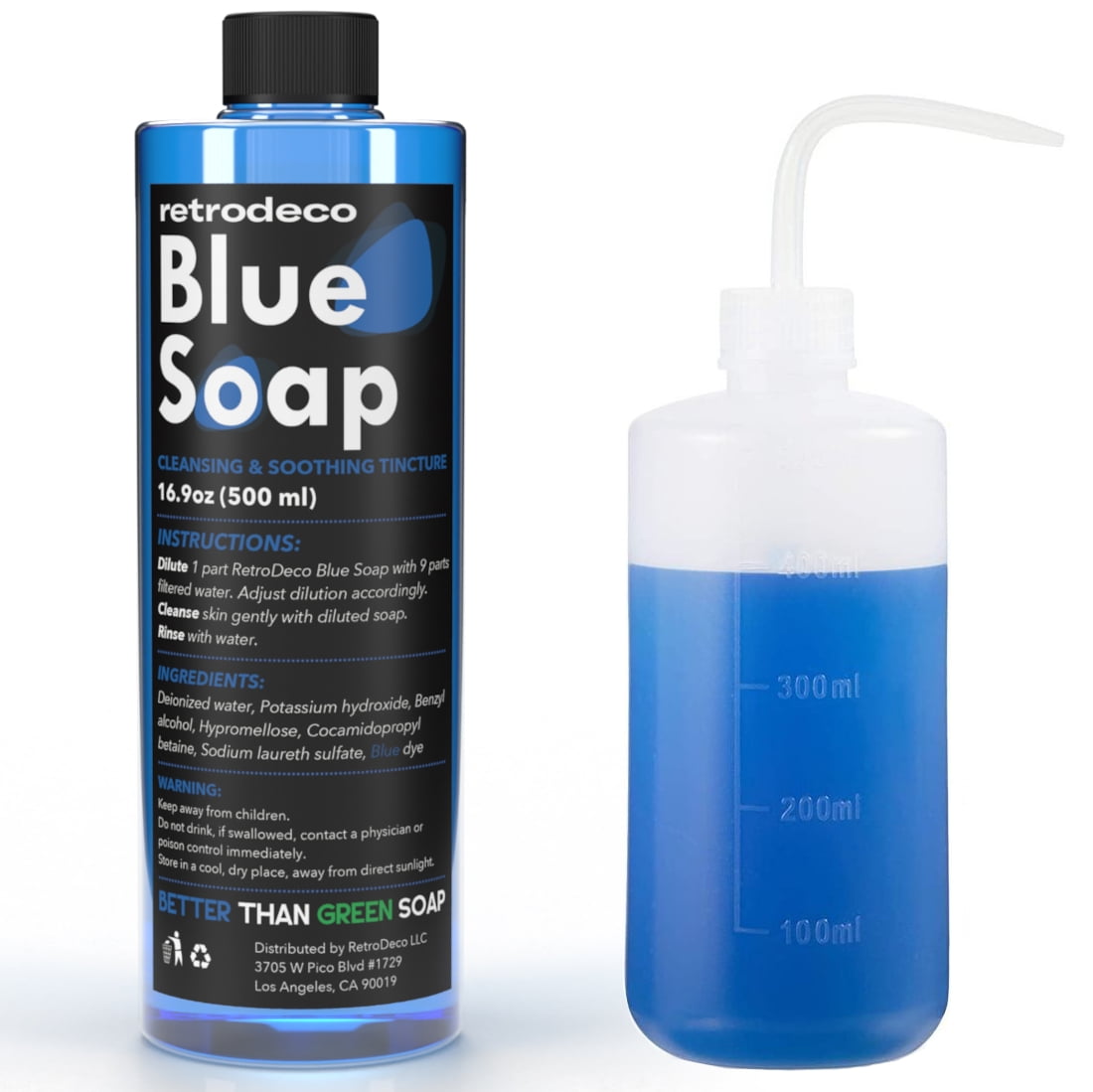 RetroDeco 16.9oz Tincture of Blue Soap USP Prep Wash with XL 16.9oz