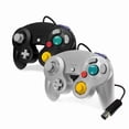 thumbnail image 1 of RetroFam 2 Pack Gamecube Controller for Gamecube Gaming Console, Black & Silver, 1 of 5