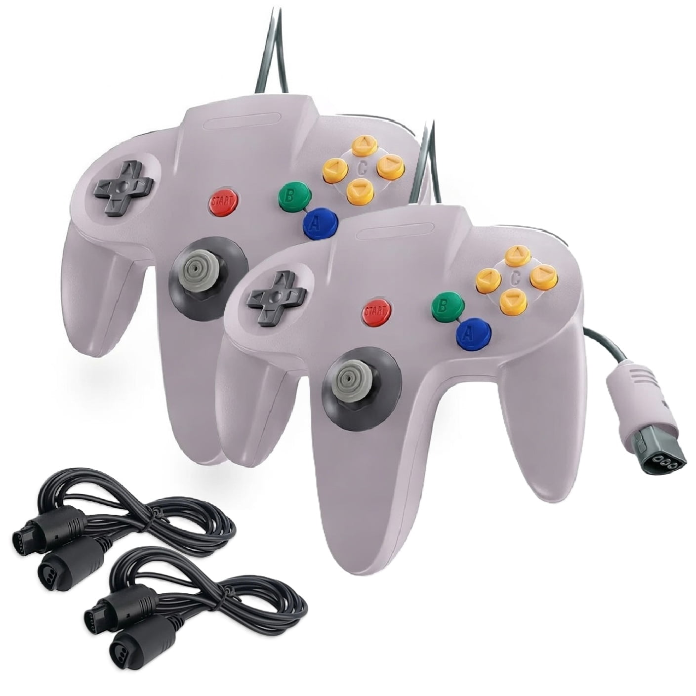 RetroFam 2 Pack Wired Compatible N64 Controller for Nintendo 64