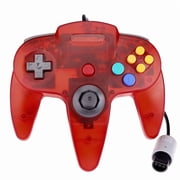RetroFam Nintendo 64 N64 Controller Joystick for N64 Game Console, Transparent Red