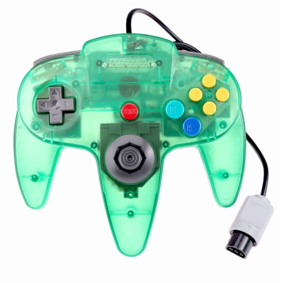 RetroFam Nintendo 64 N64 Controller Video Game Console Joystick, Transparent Green