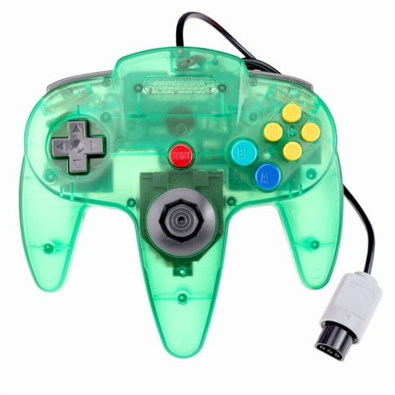 RetroFam Nintendo 64 N64 Controller Video Game Console Joystick, Transparent Green