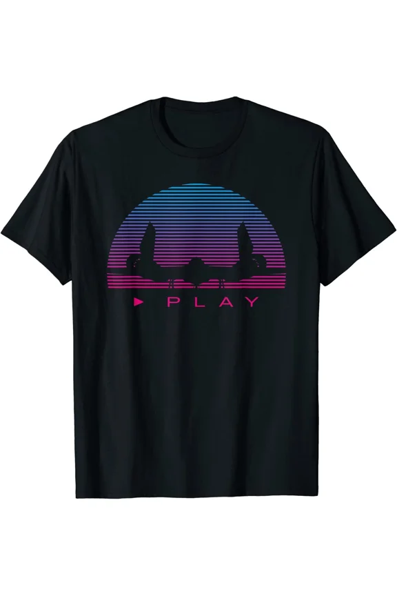 RetroJet Vaporwave Flight 80s Synthwave Aesthetic Unisex T-Shirt, up to size 5XL